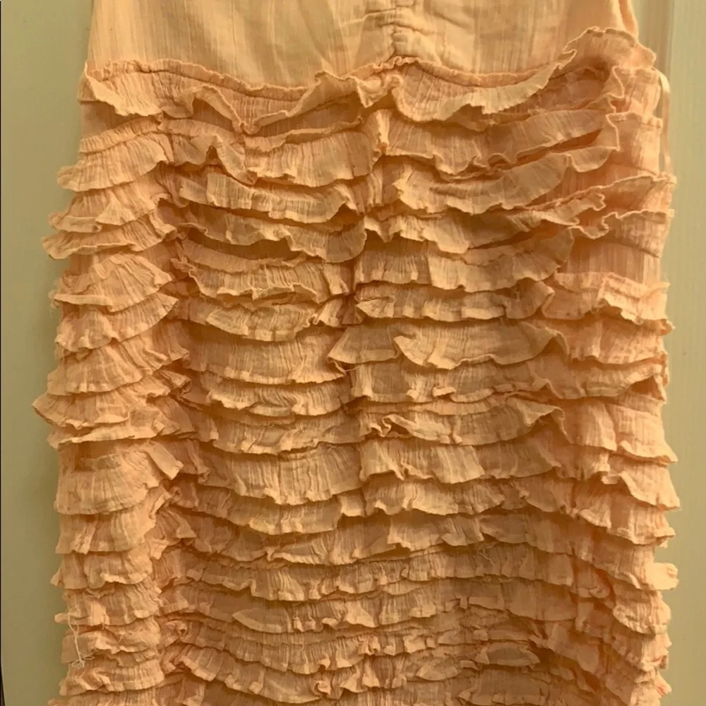 Strapless Pink J. Crew Tiered Ruffle Dress - Picture 5 of 7